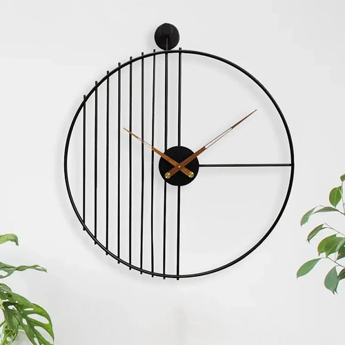 modern silent wall clock for home decor - vue 6 sur 6