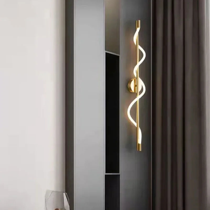 Modern wall light with remote control and dimming