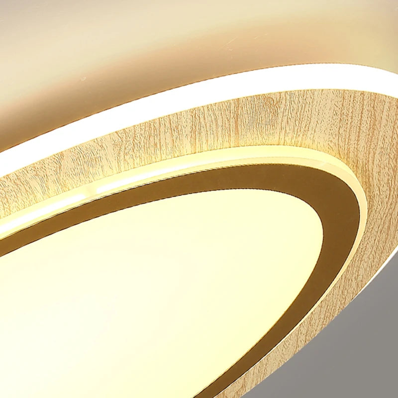 Ultra-slim wooden LED ceiling lights Japanese style - vue 6 sur 9