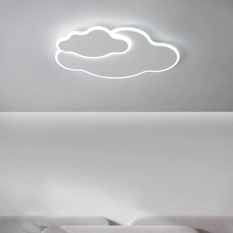 Modern LED cloud love decorative chandelier for children - vue 6 sur 9