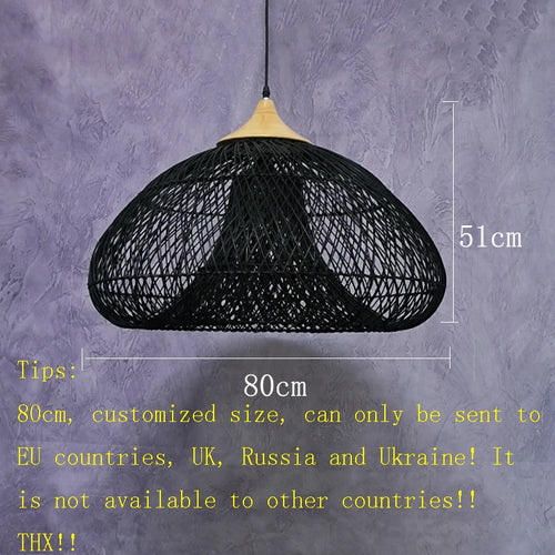 Southeast Asian vintage rattan pendant light high quality for dining room, restaurant, kitchen, or loft - vue 16 sur 27