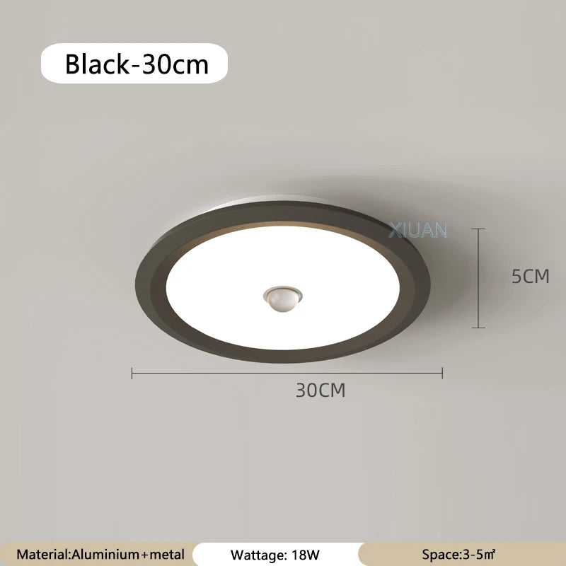 Modern round ceiling light with PIR motion sensor - vue 14 sur 18