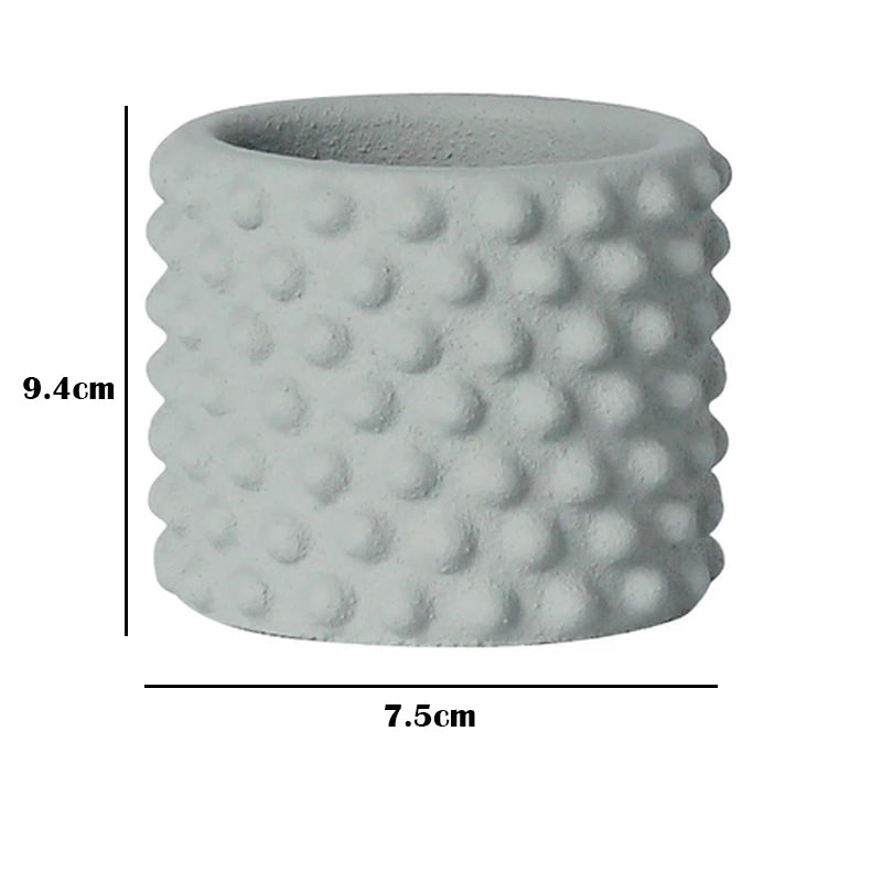 Nordic style retro cement flower pot for home decoration - vue 13 sur 33