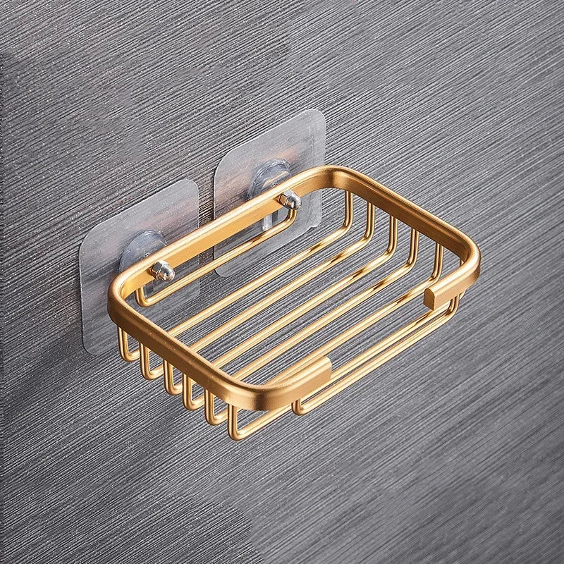 gold glass wall-mounted soap dish for bathroom