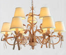 Pink ribbon chandelier for elegant children's bedroom