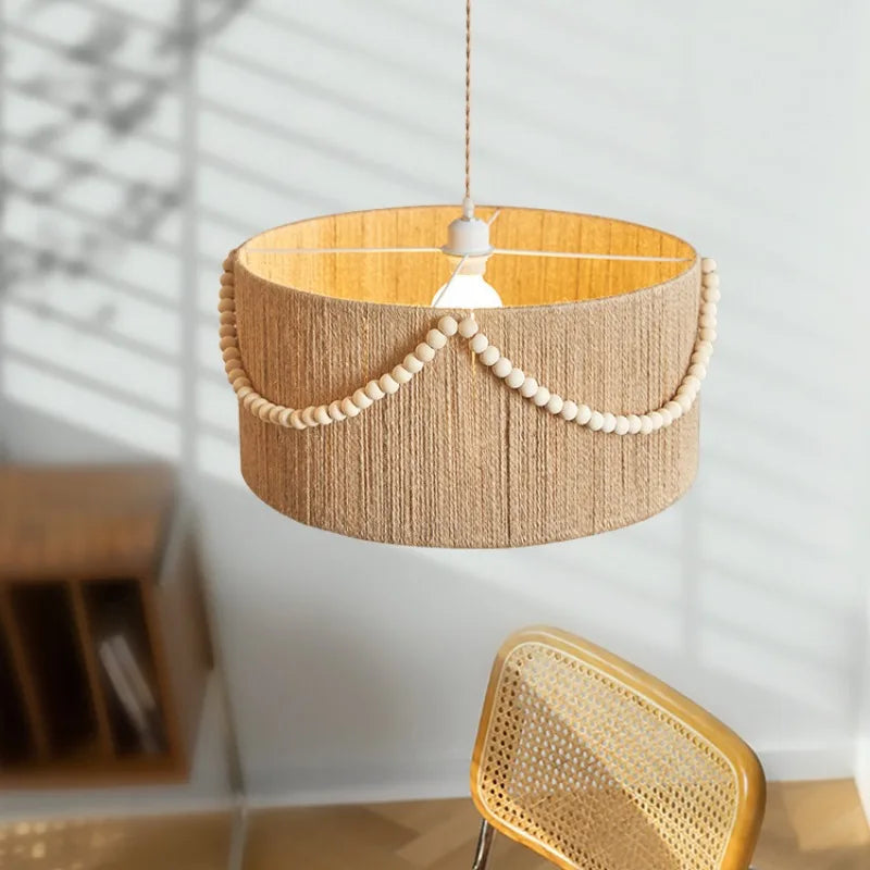 Bohemian retro bead pendant light for creative interior lighting - vue 4 sur 7