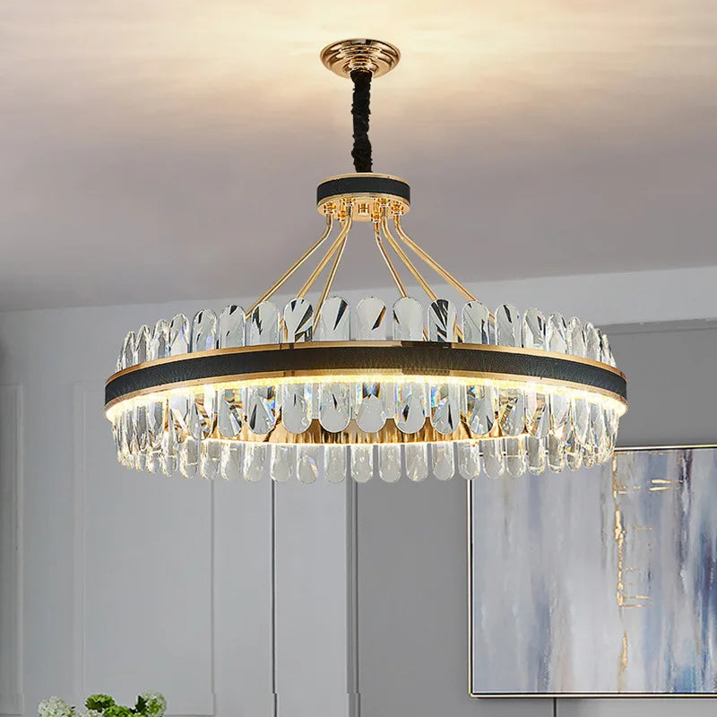 Modern crystal LED chandelier Winfordo for interior decoration - vue 4 sur 10