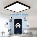 Tuya smart LED ceiling light with app and voice control, Alexa and Google compatible, remote control for living room and bedroom
