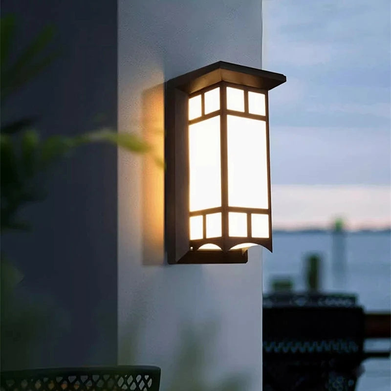 LED outdoor wall light plastic/aluminium waterproof IP65 front door garden patio terrace wall lamp