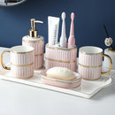 stylish and practical ceramic bathroom accessory set