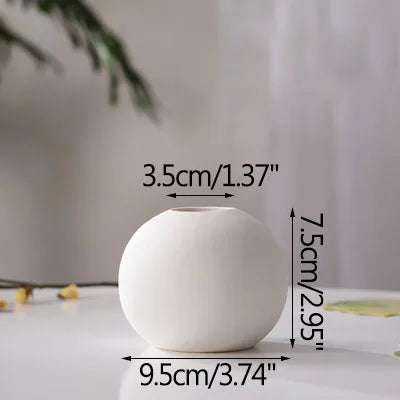 modern ceramic vase for dried flowers handmade decoration - vue 7 sur 12