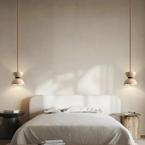 Designer natural stone chandelier for interior decoration - vue 5 sur 7