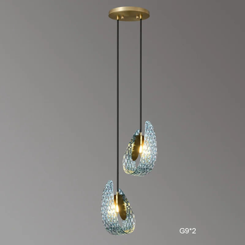 Modern glass pendant light small hand lamp
