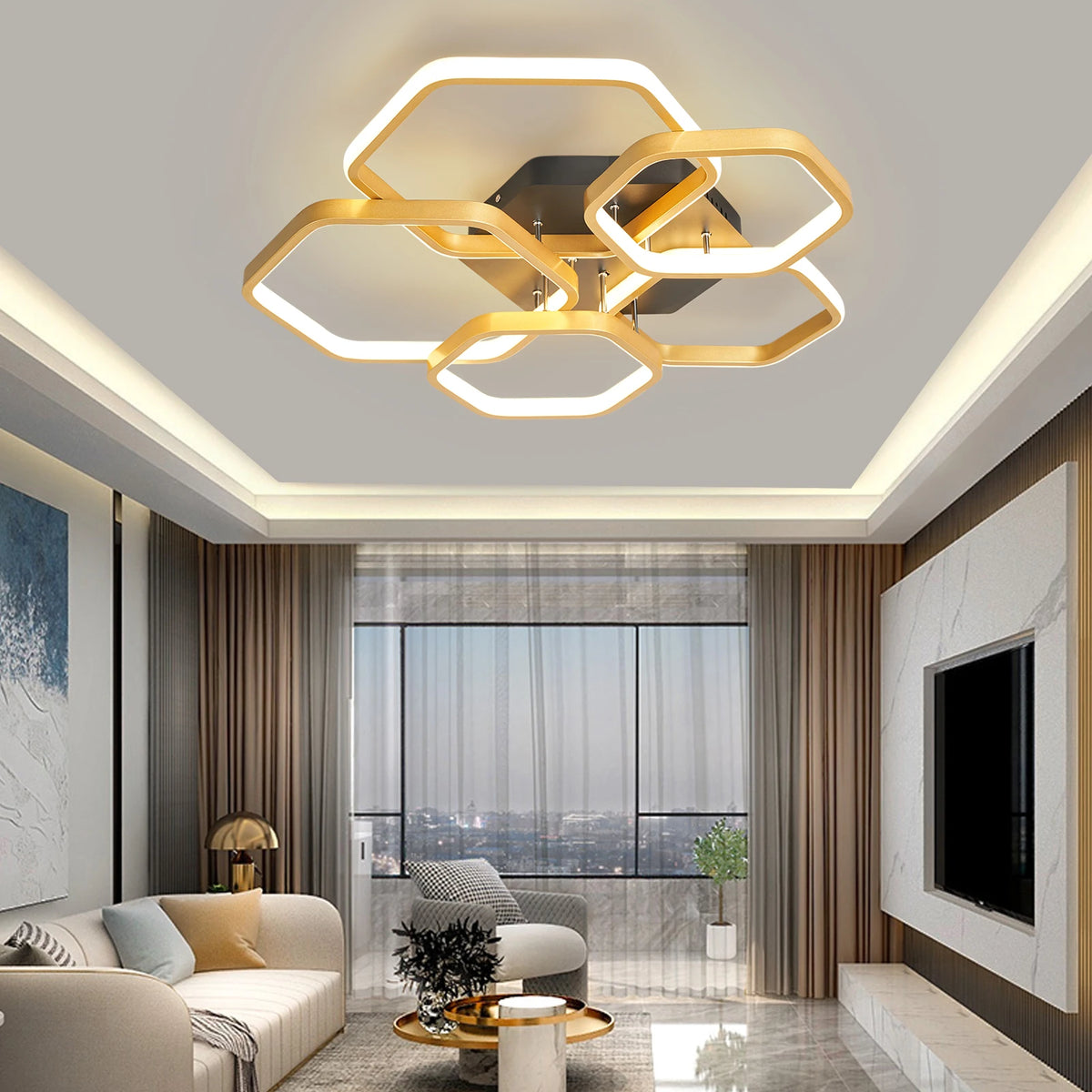 Modern and creative LED ceiling light for smart home