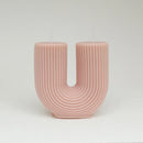 geometric u-shaped scented candles for home decor