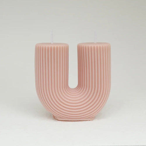 geometric u-shaped scented candles for home decor - vue 18 sur 27