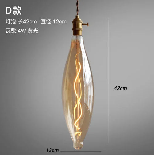 Retro glass pendant light in modern minimalist style - vue 9 sur 10