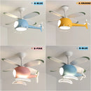 Modern airplane ceiling fan with LED light and remote control
