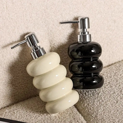 ceramic bottle for disinfectant and soap dispenser - vue 5 sur 12