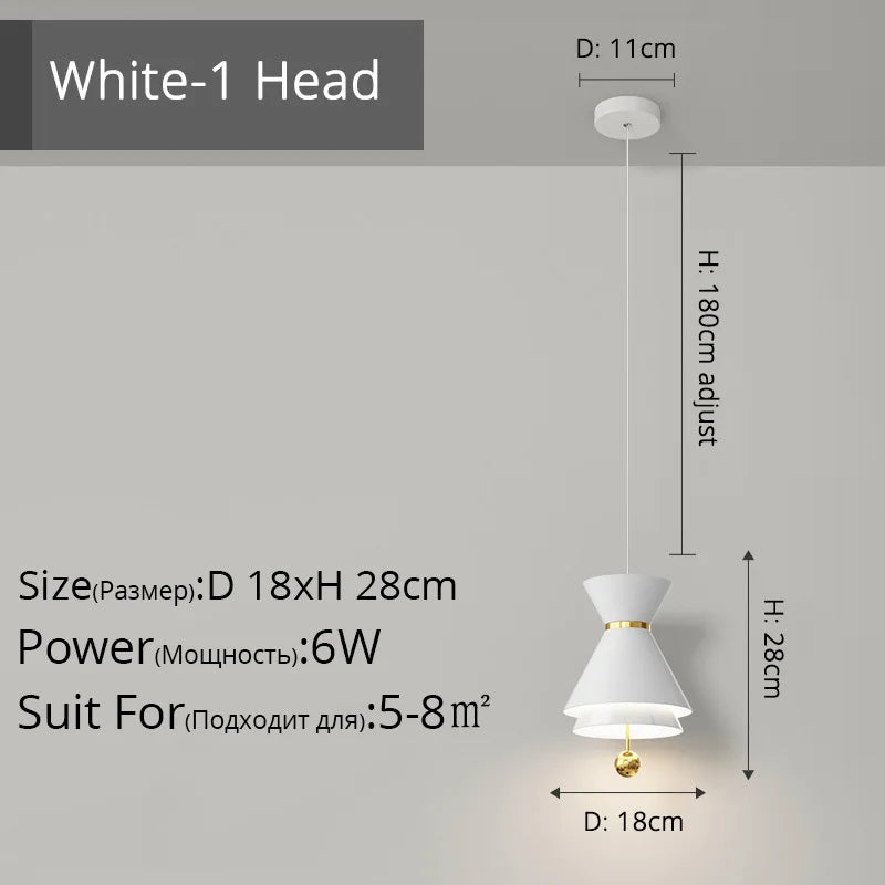 Creative adjustable smart touch pendant light for restaurant - vue 11 sur 17