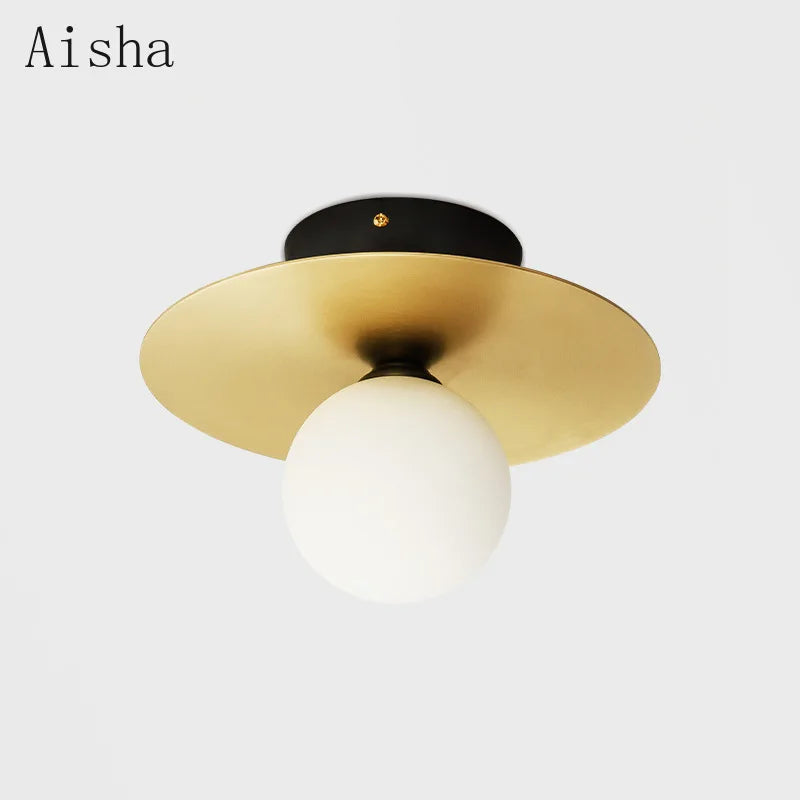 Creative gold ceiling light for indoor and outdoor decor
