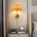 Modern pleated fabric wall light nordic creative hotel lighting