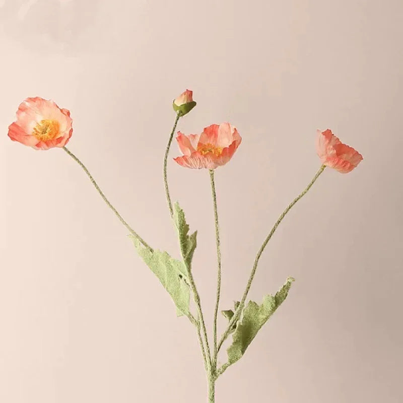 Artificial poppy flowers for weddings and home decoration - vue 11 sur 25