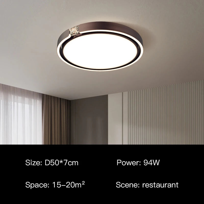 Modern luxury ring ceiling light for interiors - vue 10 sur 12