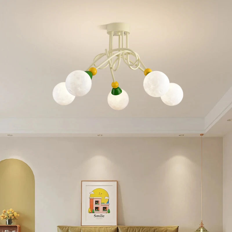 3d moon bubble ceiling light for children's room magical decor
