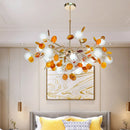 Natural agate LED ceiling light for romantic interior decoration