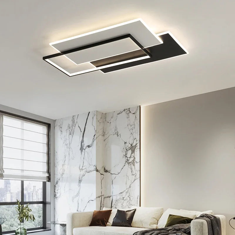 Modern dimmable rectangular chandelier for stylish interiors