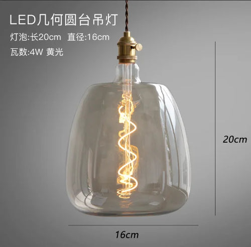Retro glass pendant light for artistic decor and display - vue 14 sur 17
