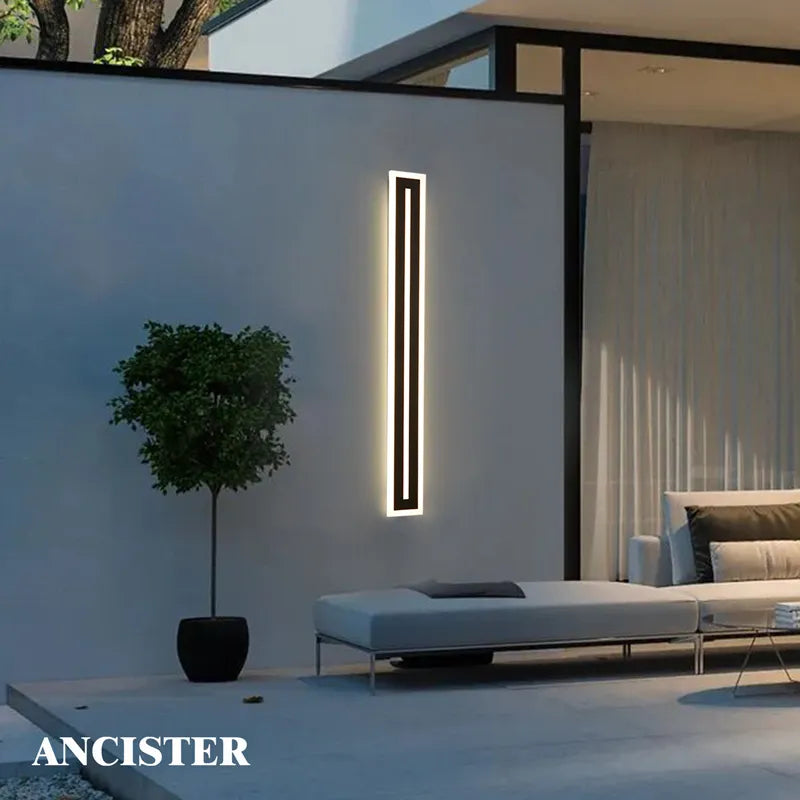 Modern waterproof LED wall light for outdoor use