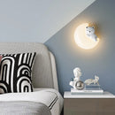 Modern minimalist LED wall light with star, moon, bear and bunny