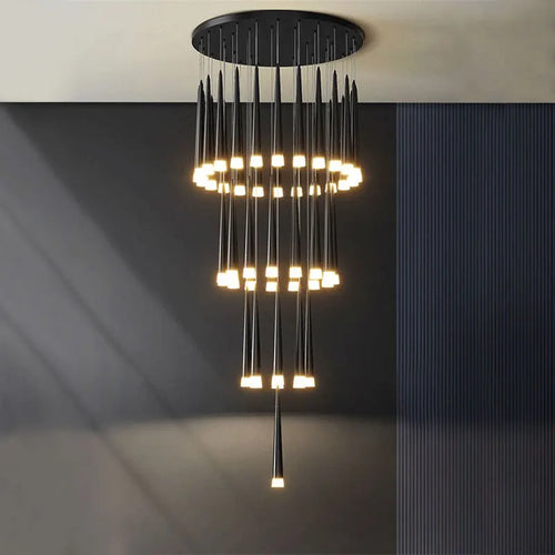 Modern LED pendant chandelier for contemporary interiors - vue 4 sur 14