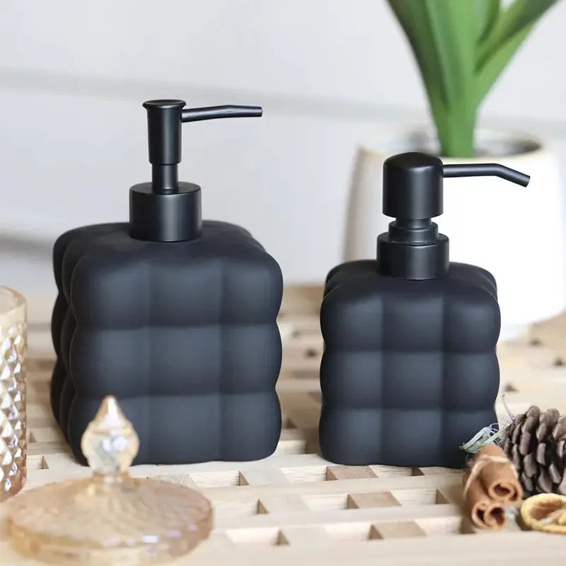 creative ceramic soap dispenser for disinfectant and shampoo