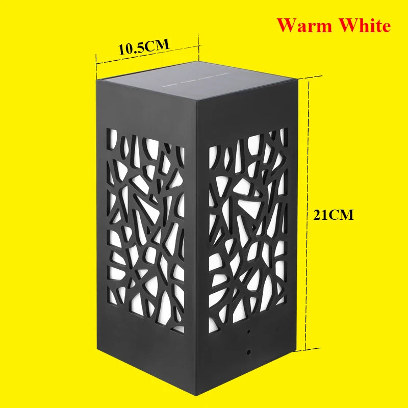Decorative solar column lantern for garden and outdoor - vue 13 sur 20