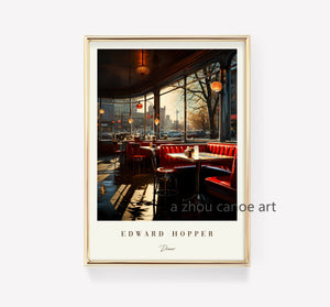 Edward Hopper modern art prints for interior decoration