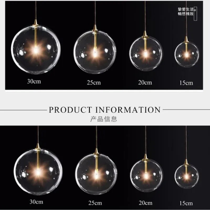 Nordic design clear glass chandelier for interior decoration - vue 5 sur 10
