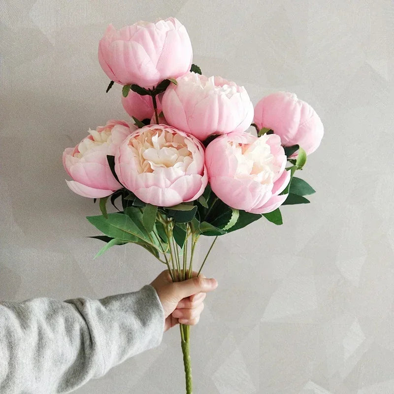 Artificial peony bouquets for elegant home decoration