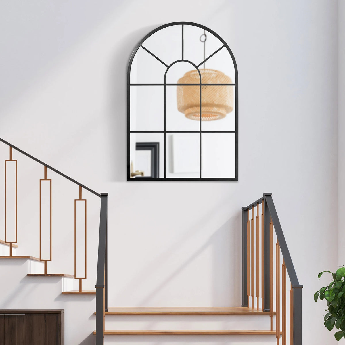 decorative window-style wall mirror for interiors - vue 3 sur 7