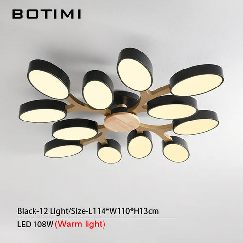 Grey tree-shaped LED ceiling light - vue 32 sur 32