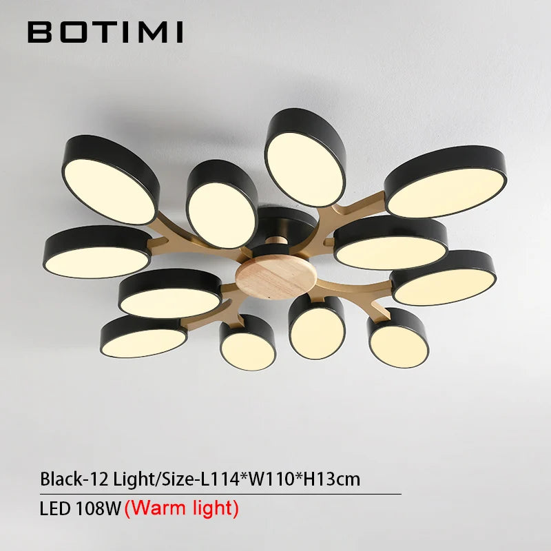 Grey tree-shaped LED ceiling light - vue 31 sur 32