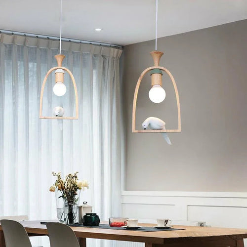 Creative romantic bird design decorative pendant light - vue 6 sur 6