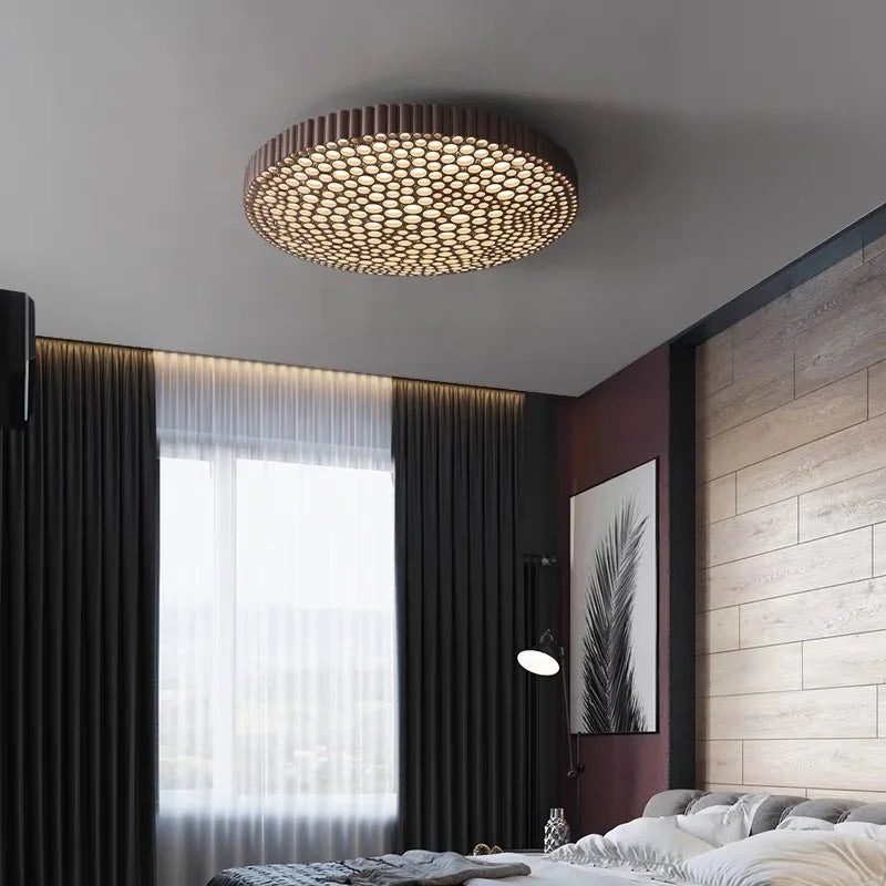 Minimalist honeycomb LED ceiling light for creative decor