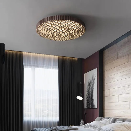 Minimalist honeycomb LED ceiling light, creative and elegant - vue 2 sur 12