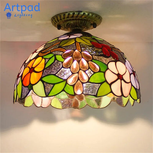 Modern creative glass LED ceiling light with 7W E27 bulb - vue 3 sur 30