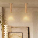 Cylindrical natural stone ceiling light