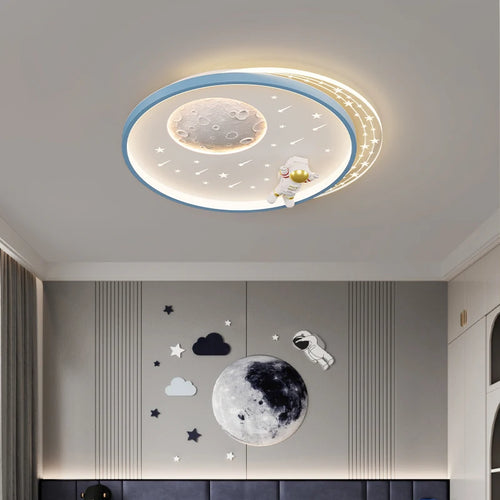 Minimalist anti-glare moon ceiling light for children - vue 4 sur 16