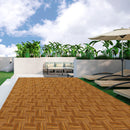 Non-slip interlocking wooden deck tiles for balcony